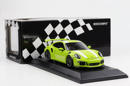 1:18 Minichamps Porsche 911 991 GT3 RS 2015 Lichtgrün / white stripes  222pcs