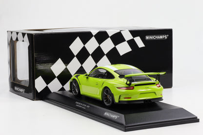 1:18 Minichamps Porsche 911 991 GT3 RS 2015 Lichtgrün / white stripes  222pcs