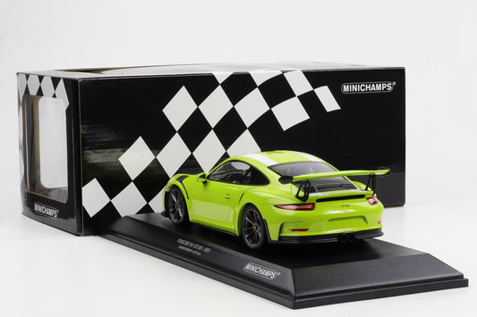 1:18 Minichamps Porsche 911 991 GT3 RS 2015 Lichtgrün / white stripes  222pcs