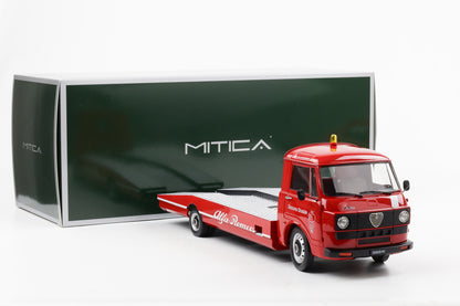 1:18 Mitica Alfa Romeo A12 F12 Car Hauler Transporter LKW 1977 rot