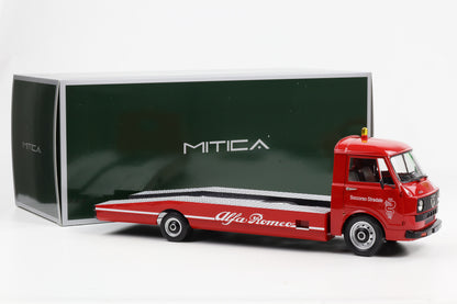1:18 Mitica Alfa Romeo A12 F12 Car Hauler Transporter LKW 1977 rot