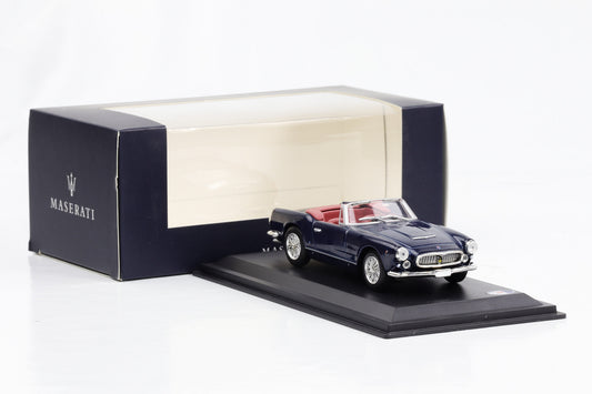 1:43 Maserati 3500 Vignale Spyder metallic-dunkelblau Cabrio Leo Models Dealer-Box