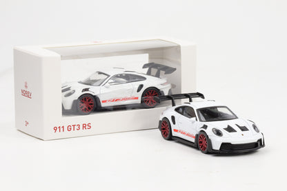 1:43 Jet Car Norev Porsche 911 992 GT3 RS 2022 weiss / roter Schriftzug diecast