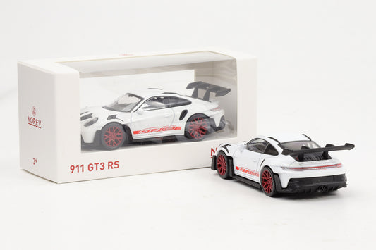1:43 Jet Car Norev Porsche 911 992 GT3 RS 2022 weiss / roter Schriftzug diecast