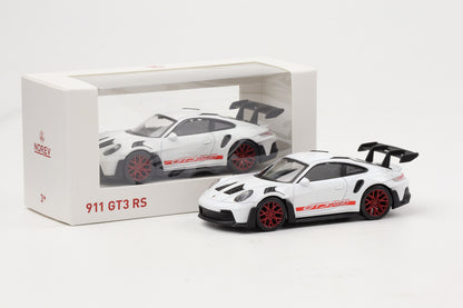 1:43 Jet Car Norev Porsche 911 992 GT3 RS 2022 weiss / roter Schriftzug diecast