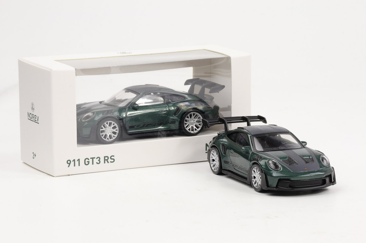 1:43 Jet Car Norev Porsche 911 992 GT3 RS 2022 Malachitgrün / schwarzer Schriftzug diecast
