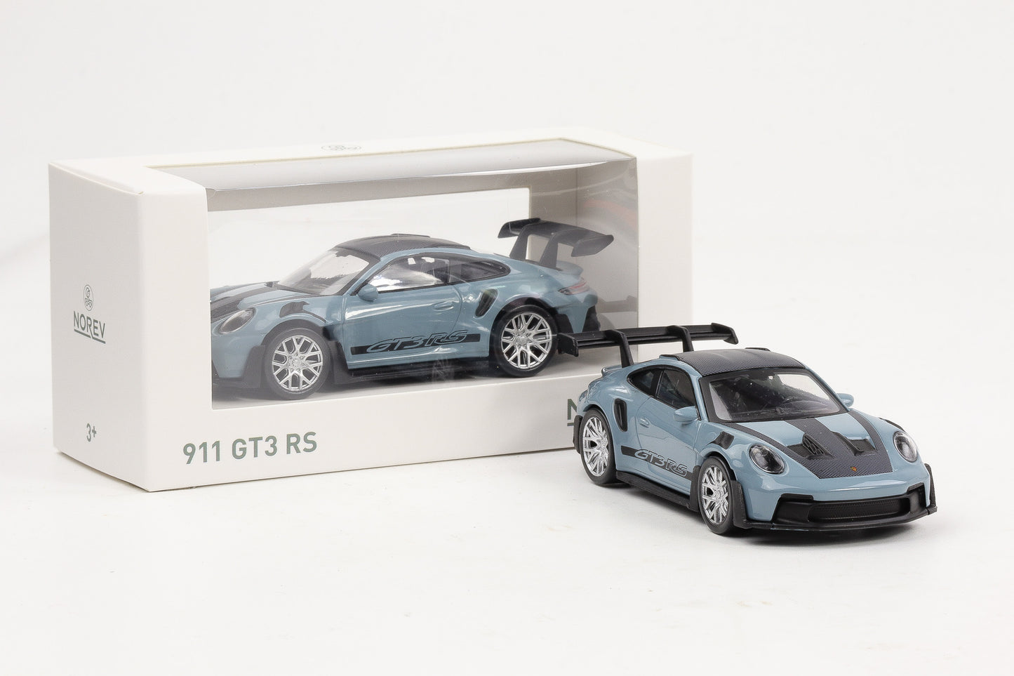 1:43 Jet Car Norev Porsche 911 992 GT3 RS 2022 meisenblau / schwarzer Schriftzug