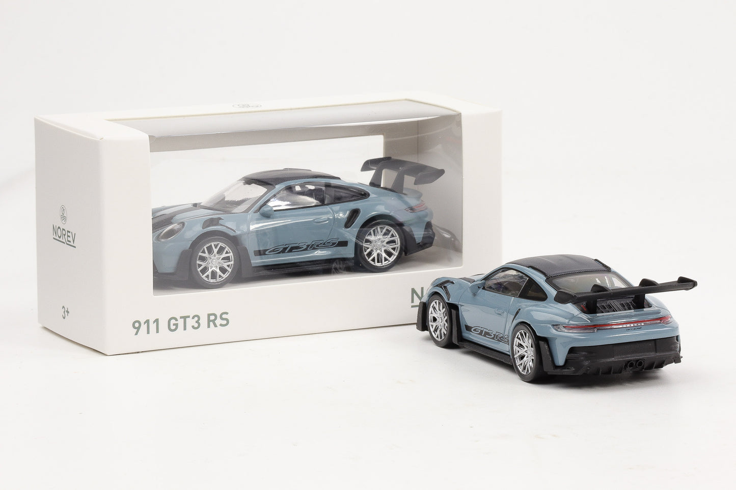1:43 Jet Car Norev Porsche 911 992 GT3 RS 2022 meisenblau / schwarzer Schriftzug