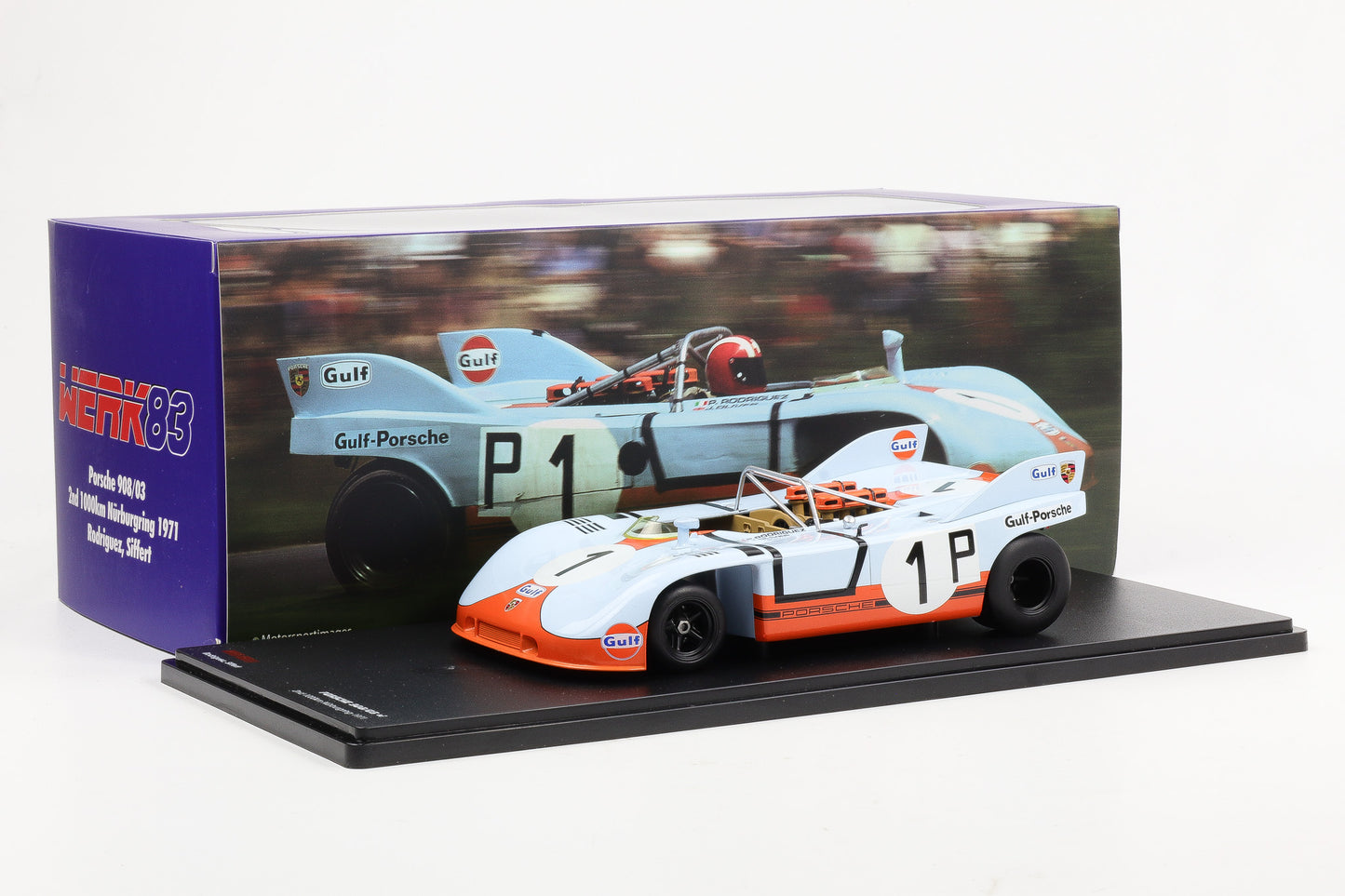 1:18 Werk83 Porsche 908/03 #1 2nd 1000km Nürburgring 1971 Rodriguez, Siffert