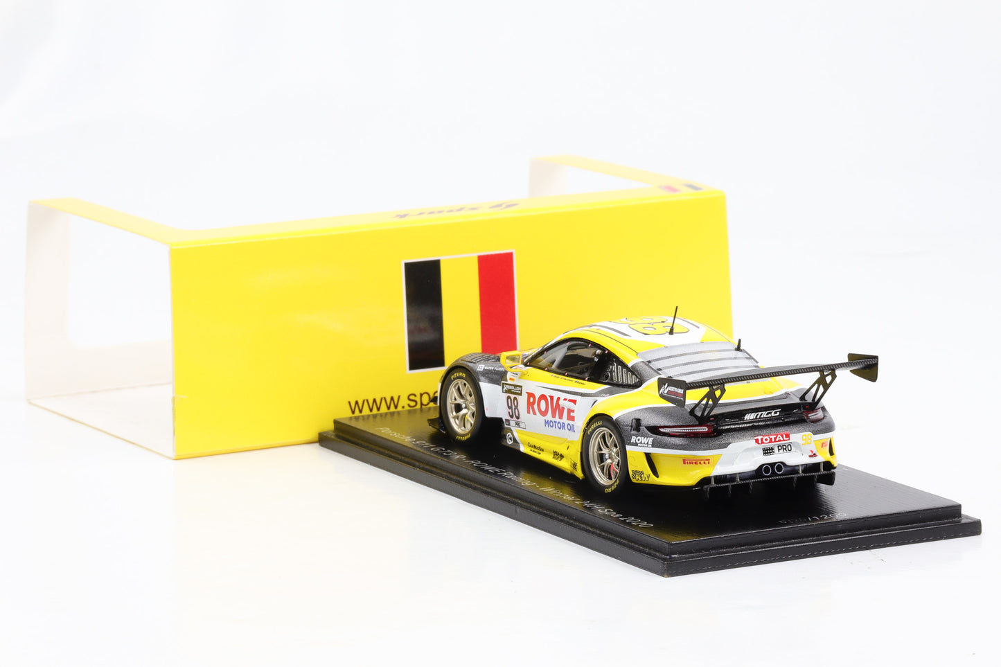 1:43 Porsche 911 GT3 R.ROWE Racing #98 Winner Spa 2020 Spark SB370