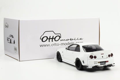 1:18 OTTO mobile Nissan Skyline GT-R BNR34 by KRC pearl white OT1135
