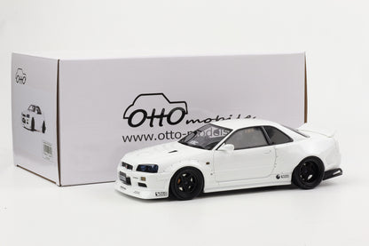 1:18 OTTO mobile Nissan Skyline GT-R BNR34 by KRC pearl white OT1135