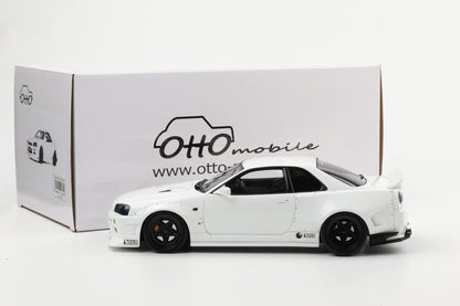 1:18 OTTO mobile Nissan Skyline GT-R BNR34 by KRC pearl white OT1135