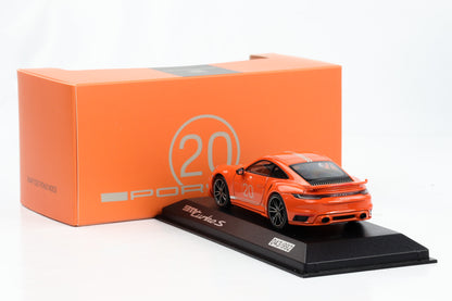 1:43 Porsche 911 992 Turbo S 20 Jahre China Gulf-orange Minichamps WAP 020 9060 N002