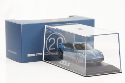 1:43 Porsche 911 992 Turbo S 20 Jahre China Osloblau Minichamps WAP 020 9050 N001