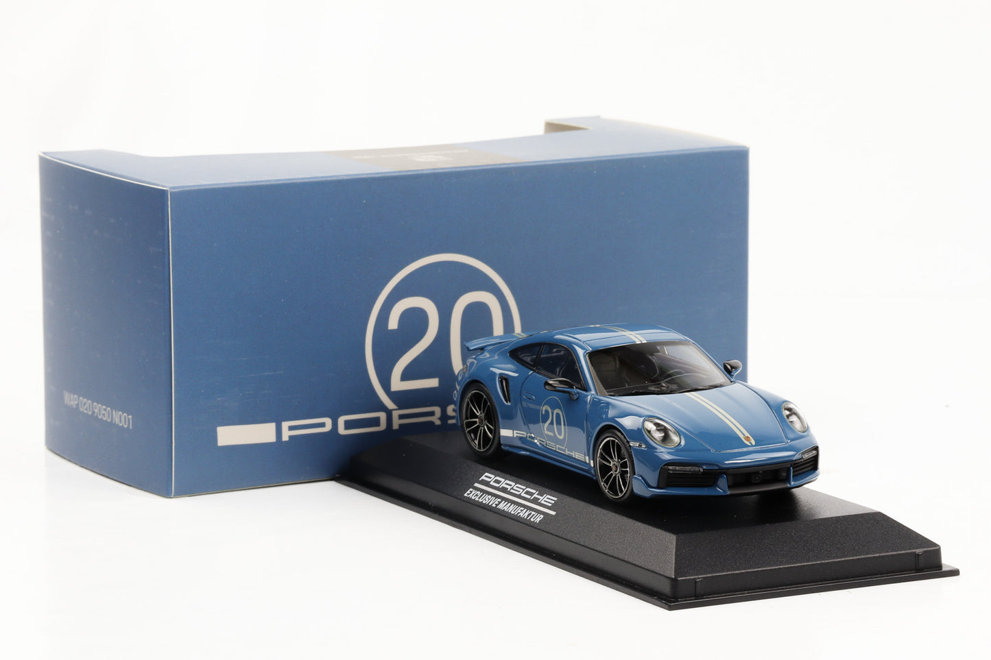 1:43 Porsche 911 992 Turbo S 20 Jahre China Osloblau Minichamps WAP 020 9050 N001