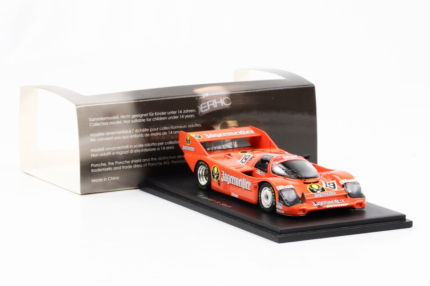 1:43 Porsche 956 Jägermeister #19 1st Imola 1984 S. Bellof, H. Stuck Spark