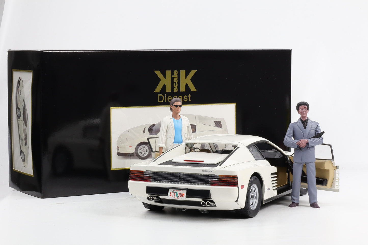 1:12 KK-Scale Ferrari Testarossa US 1984 mit Figur Sonny Tubbs Miami Vice Movie