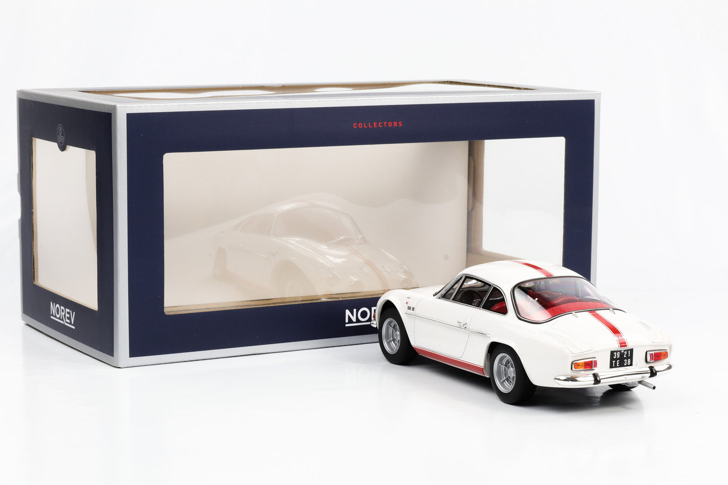 1:18 Renault Alpine A110 1600S 1971 weiss / roter Streifen Norev 185303