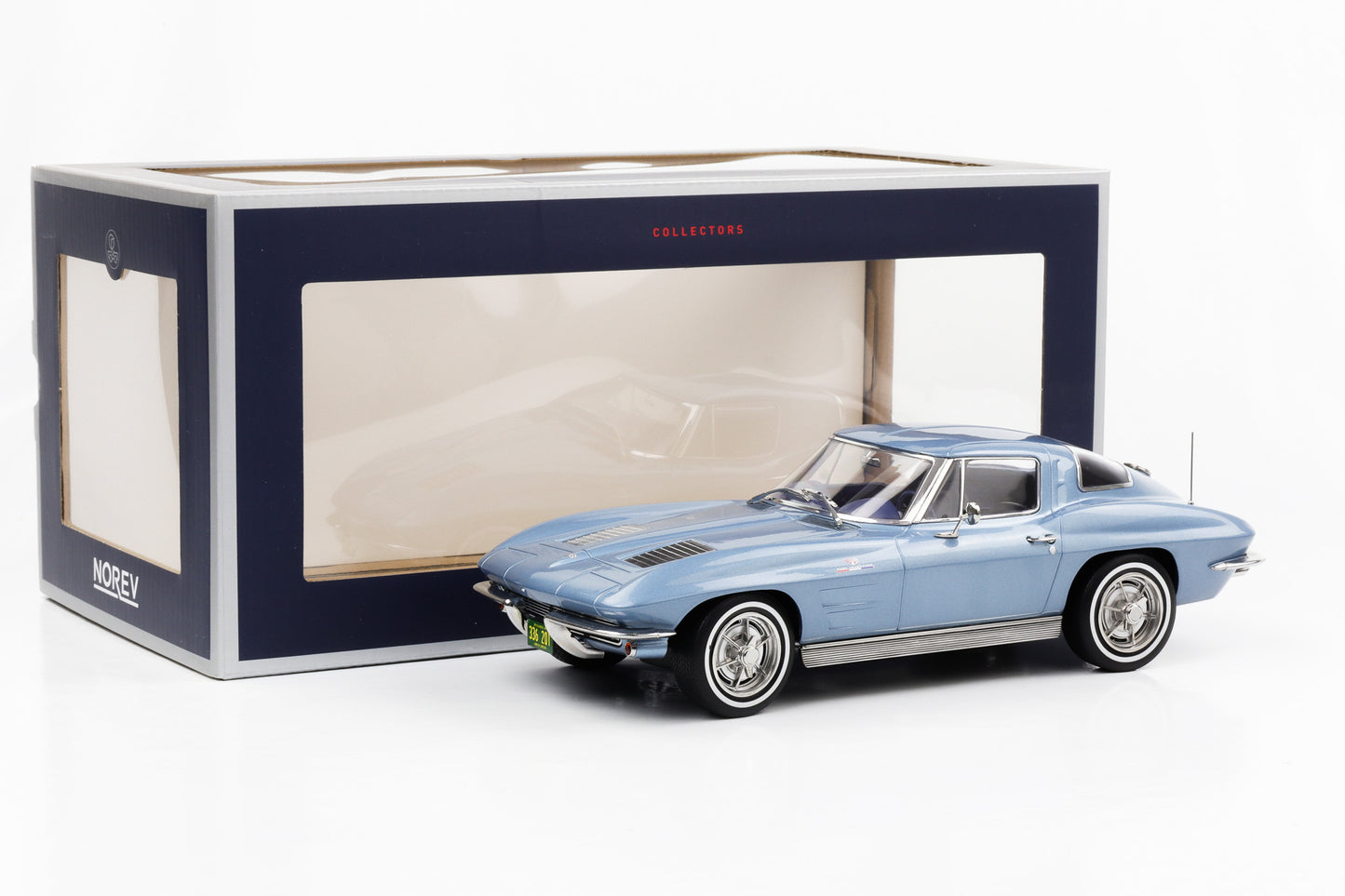 1:18 Chevrolet Corvette Sting Ray 1963 hellblau metallic Norev 189050