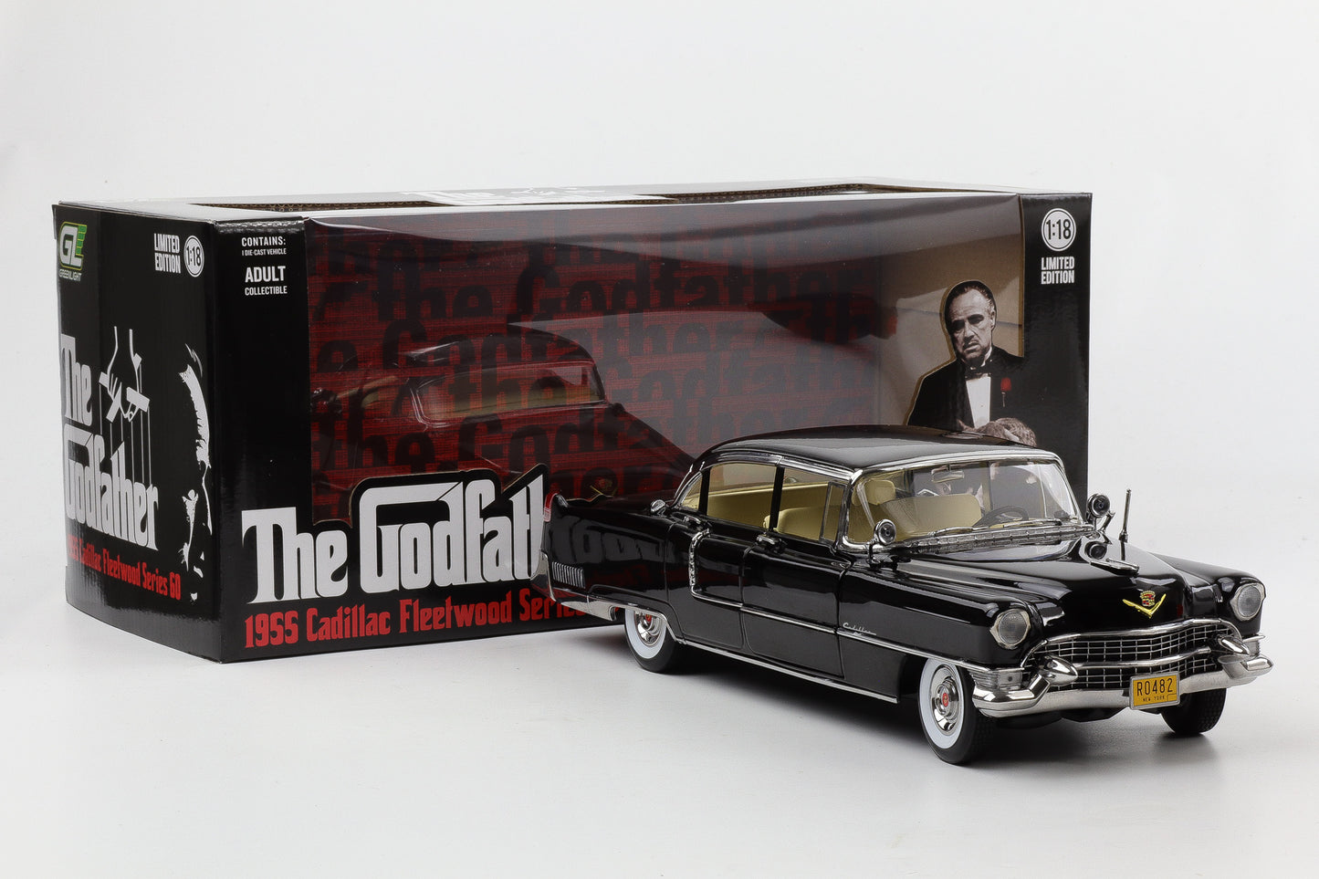 1:18 Greenlight Der Pate The Godfather 1955 Cadillac Fleetwood Series 60 schwarz Moviecar