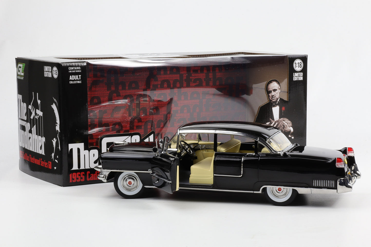 1:18 Greenlight Der Pate The Godfather 1955 Cadillac Fleetwood Series 60 schwarz Moviecar