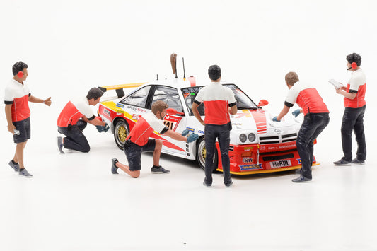 1:18 American Diorama Opel Pit Stop Crew Figur Mechaniker Figuren Set ohne Fahrzeug