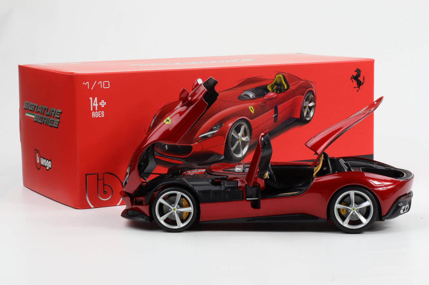 1:18 Bburago Signature Ferrari Monza SP1 2019 rot metallic 18-16909RM