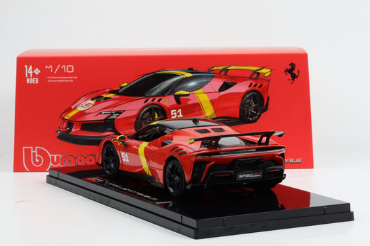1:18 BBURAGO SF90 XX #51 24h LeMans Sieger Design 2024 with SHOWCASE