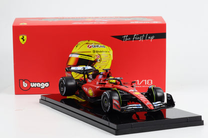 1:18 BURAGO Ferrari F1 Sf-23 #44 Fiorano 2025 Lewis Hamilton with SHOWCASE