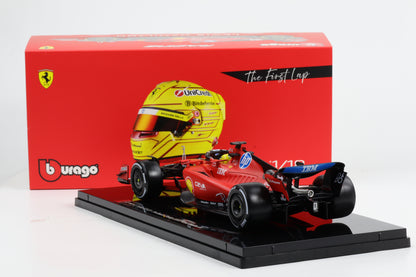 1:18 BURAGO Ferrari F1 Sf-23 #44 Fiorano 2025 Lewis Hamilton with SHOWCASE