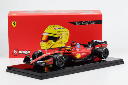 1:18 BURAGO Ferrari F1 Sf-23 #44 Fiorano 2025 Lewis Hamilton with SHOWCASE