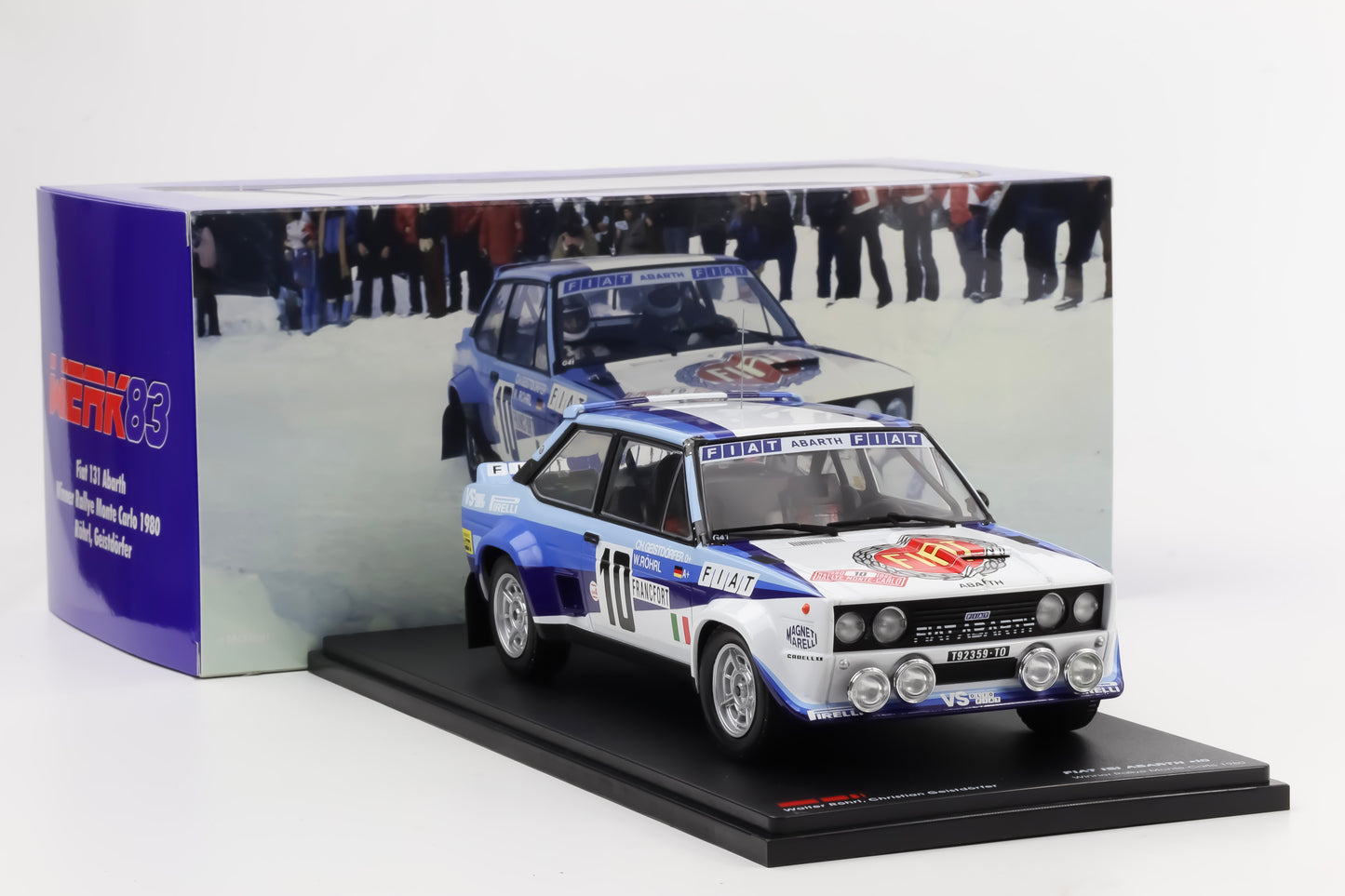 1:18 Werk83 Fiat 131 Abarth #10 Winner Rallye Monte Carlo 1980 Röhrl Geistdörfer