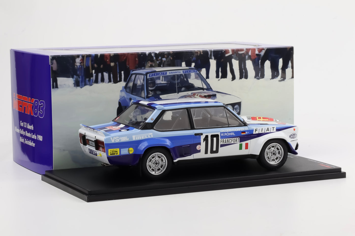 1:18 Werk83 Fiat 131 Abarth #10 Winner Rallye Monte Carlo 1980 Röhrl Geistdörfer