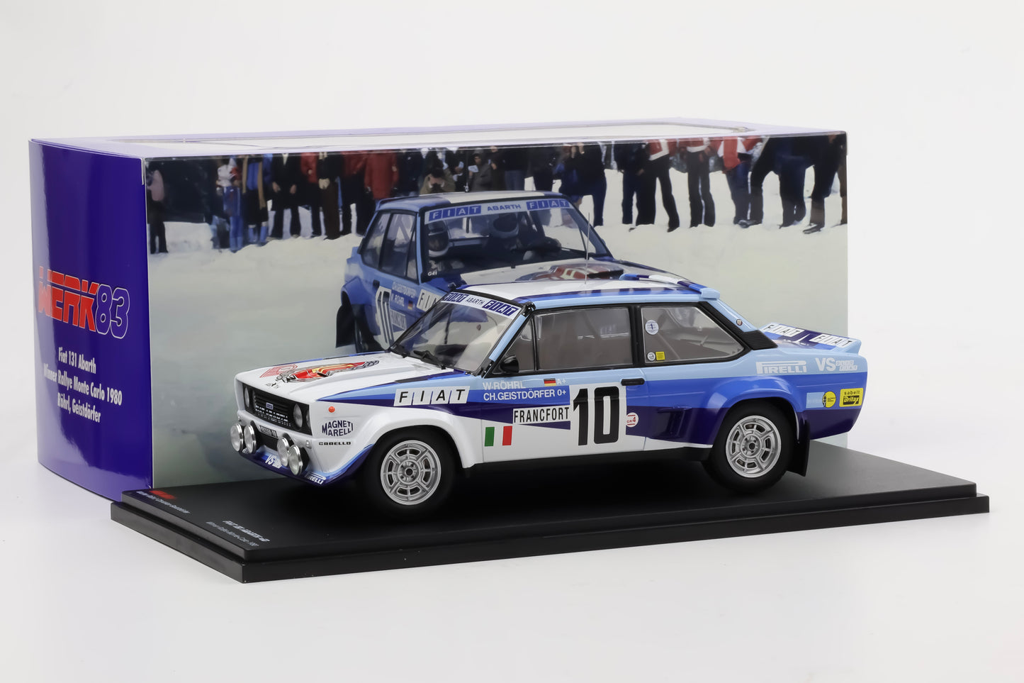 1:18 Werk83 Fiat 131 Abarth #10 Winner Rallye Monte Carlo 1980 Röhrl Geistdörfer