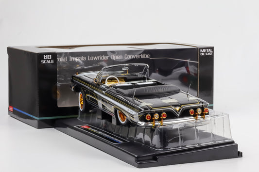 1:18 Sun Star Chevrolet Impala 1961 Open Cabrio Lowrider schwarz 2110