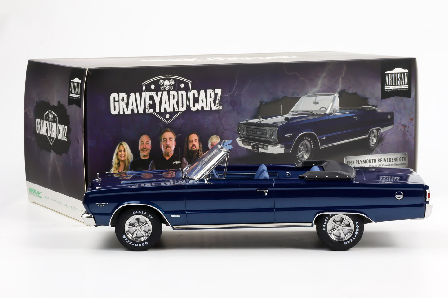 1:18 Greenlight  Greenlight Plymouth Belvedere Gtx Cabriolet Graveyard Carz 1967