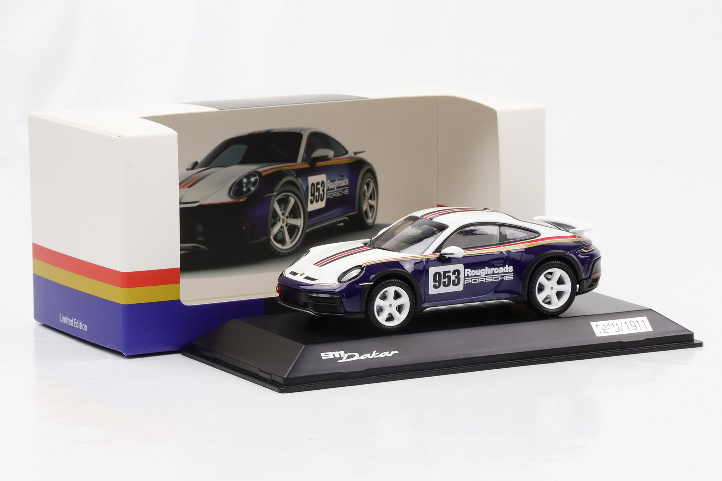 1:43 Porsche 911 992 4x4 Dakar Roughroads #953 rothmans blue WAP dealer