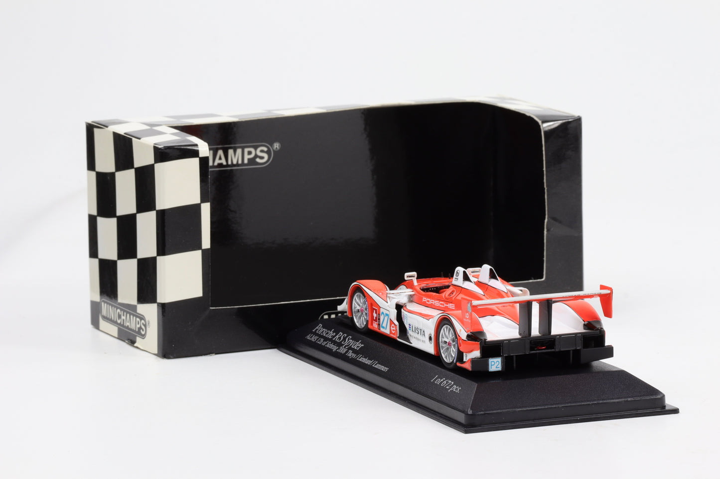 1:43 Minichamps Porsche RS Spyder ALMS 12h Sebring 2008 Theys Lienhard Lammers