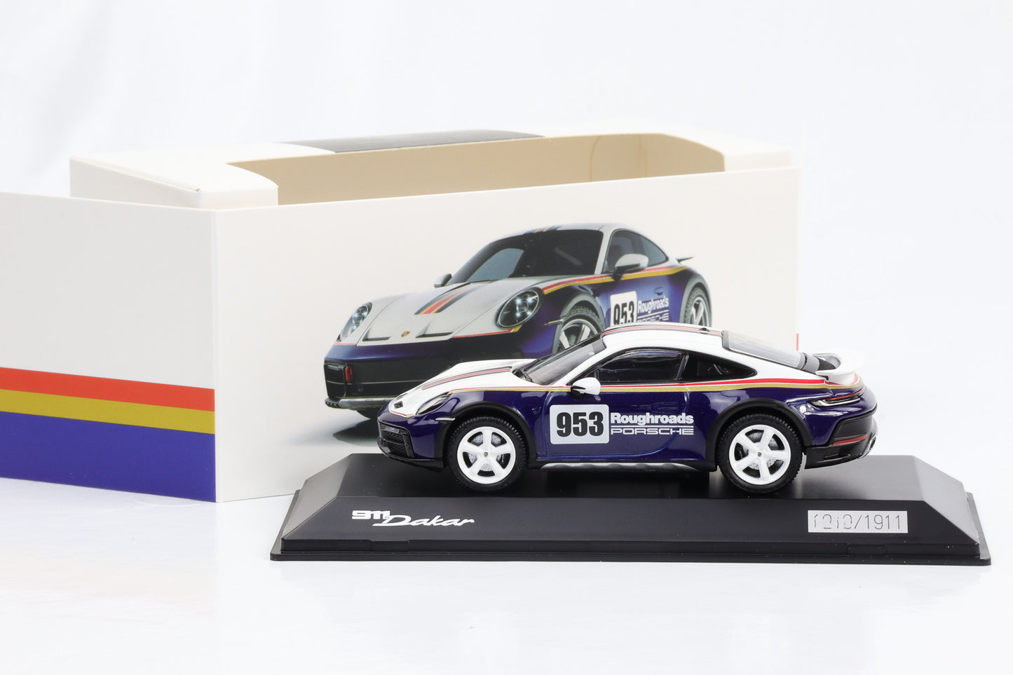 1:43 Porsche 911 992 4x4 Dakar Roughroads #953 rothmans blue WAP dealer