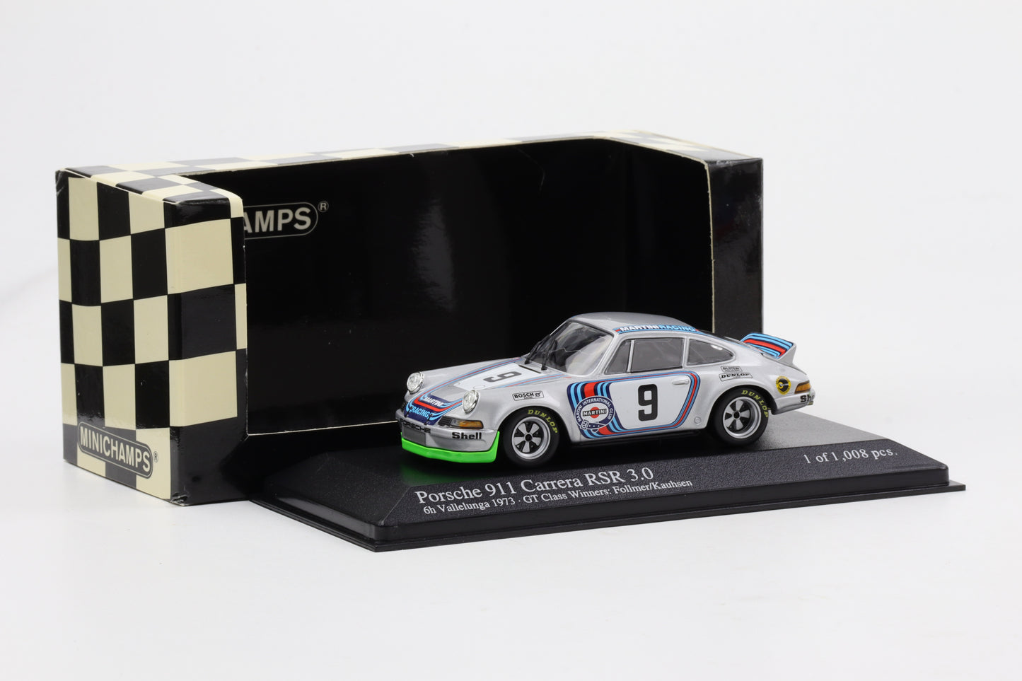 1:43 Minichamps Porsche 911 Carrera RSR 3.0 6h Vallelunga 1973 GT Class Winners