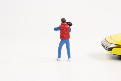 1:18 Cartrix Figur Marty McFly Back To The Future Zurück in die Zukunft Diorama Figuren