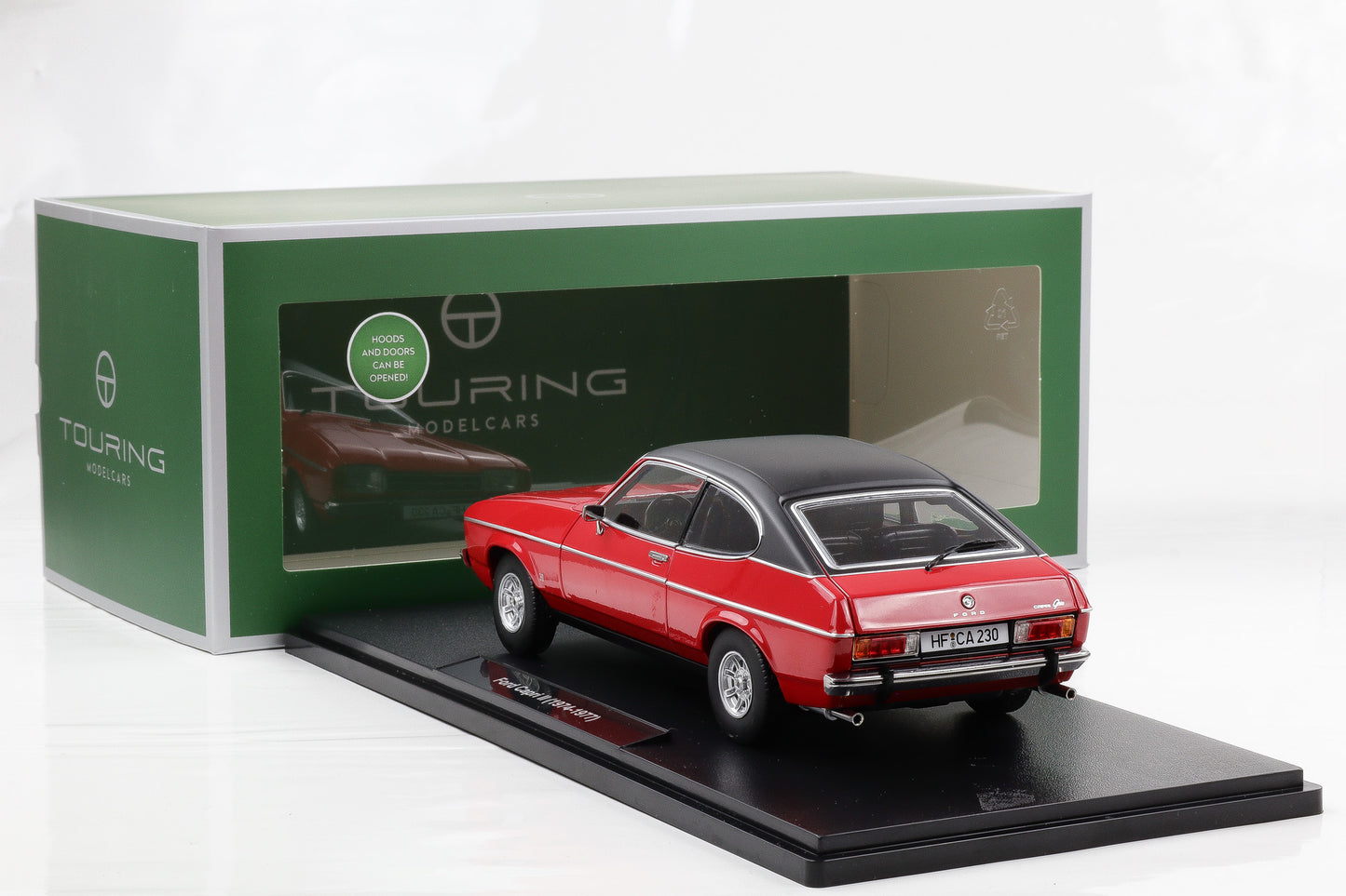 1:18 Touring Modelcars Ford Capri II Ghia 3.0 1974 - 1977 spanish red full opening
