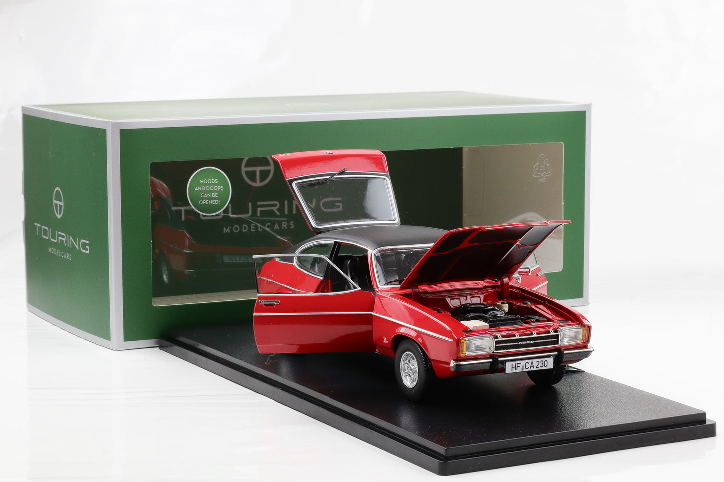 1:18 Touring Modelcars Ford Capri II Ghia 3.0 1974 - 1977 spanish red full opening