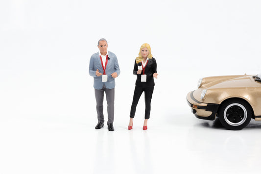 1:24 Figur On-Air Nachrichtensprecher John + Susan American Diorama Figurenset 1+2