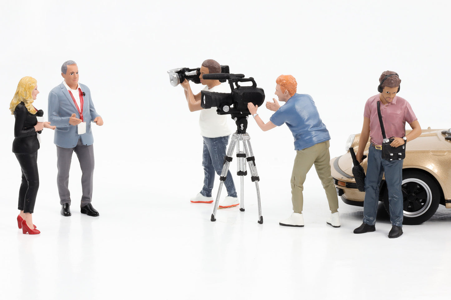 1:24 Figuren Set On-Air TV Movie Reportage American Diorama Figur 1 - 5