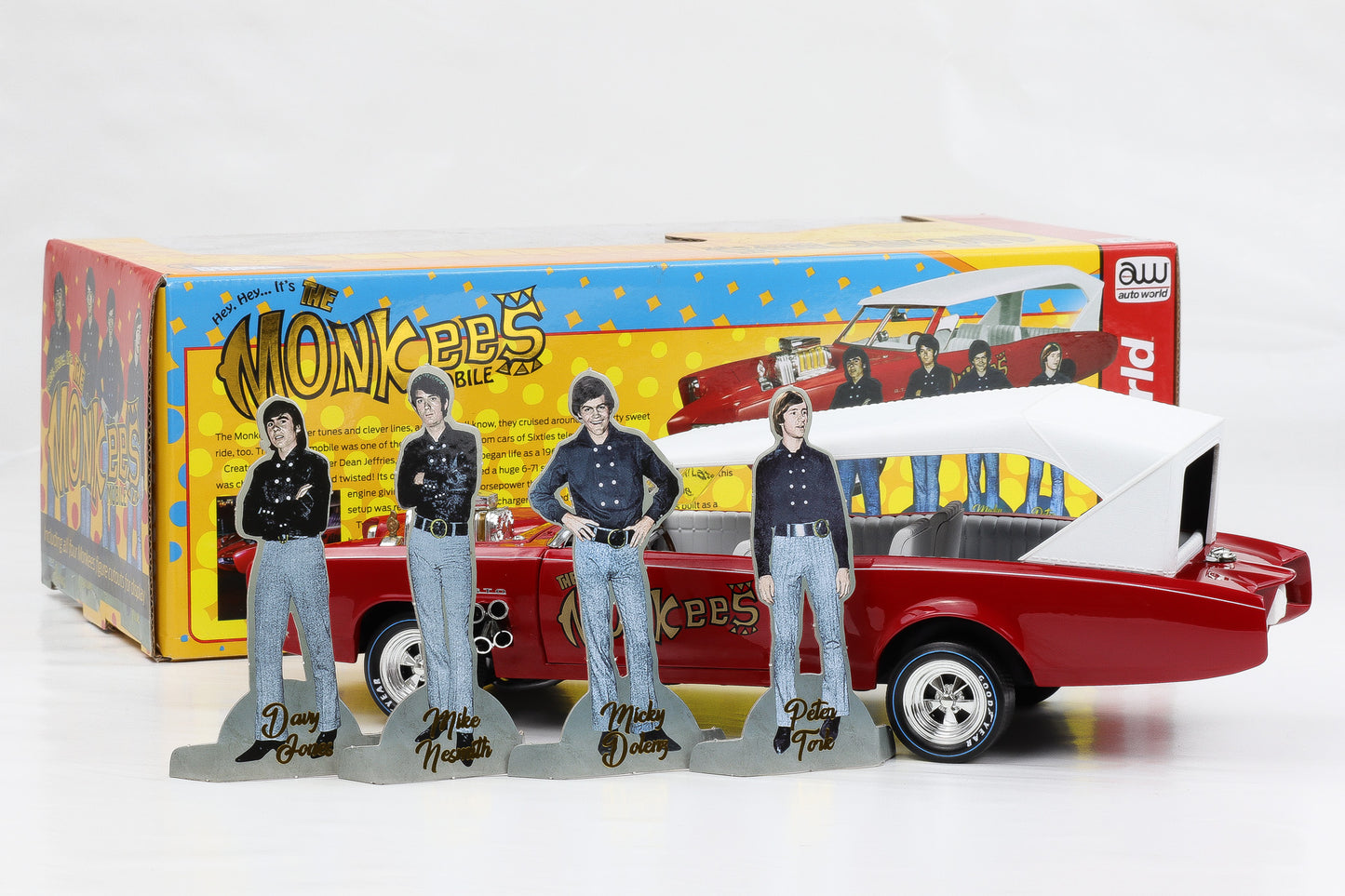 1:18 AutoWorld Pontiac GTO Cabrio Monkeemobile Movie Monkees 1966 -AWSS144/06