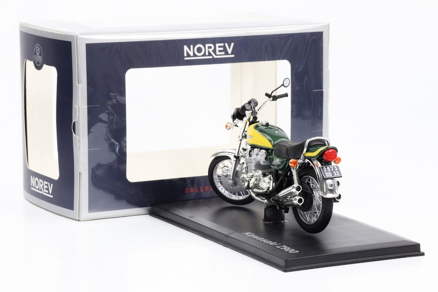 1:18 Kawasaki Z900 gelb-grün-schwarz Motorrad Norev 182030