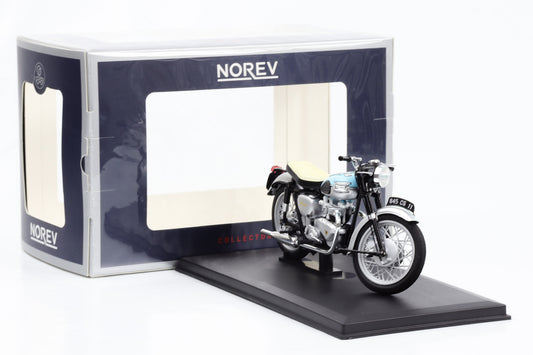 1:18 Triumph Bonneville blau-beige Motorrad Bike Norev 182045