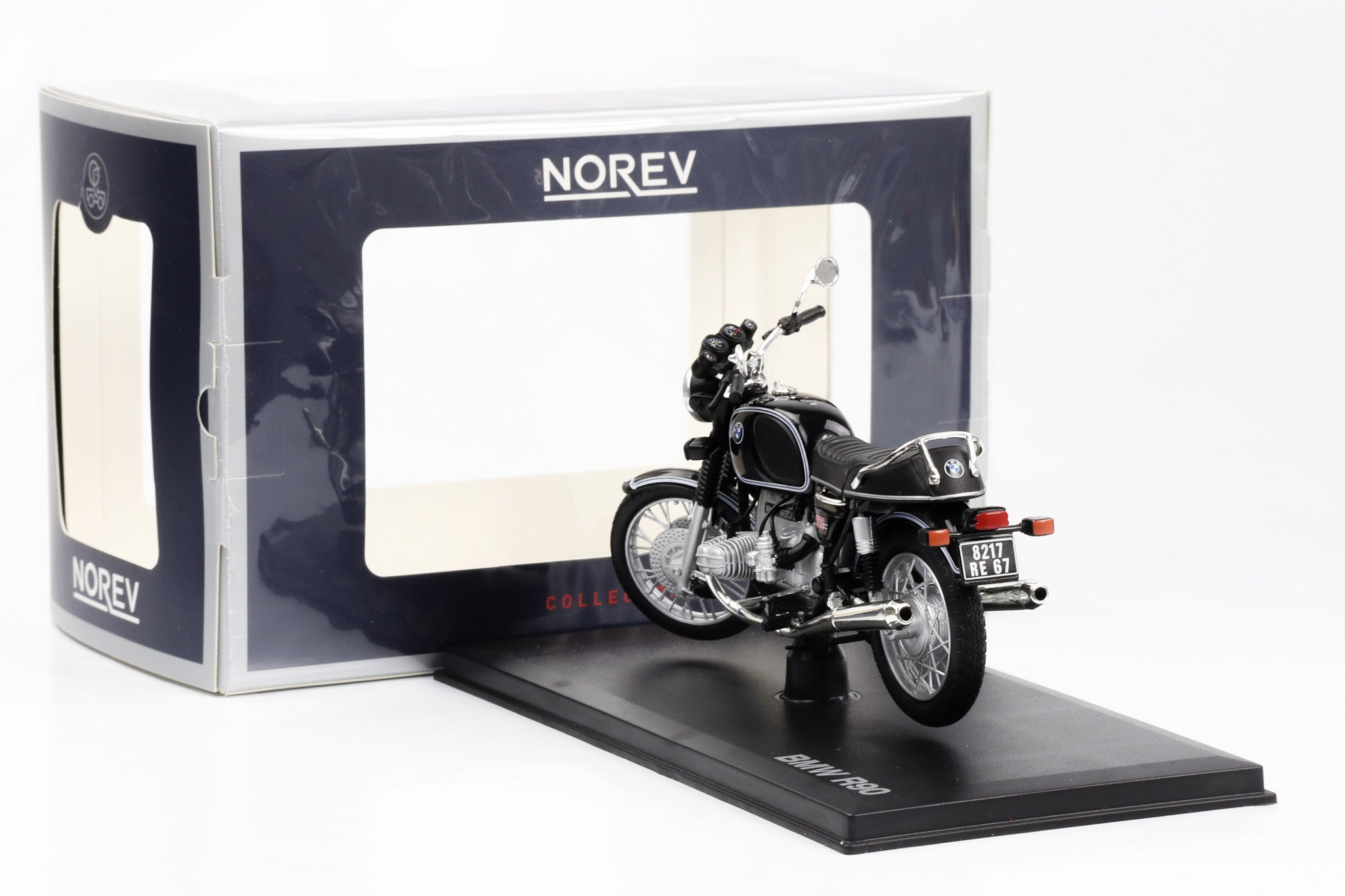 1:18 BMW R90 black motorcycle bike Norev 182035